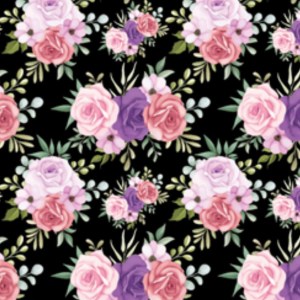 Floral 004 negro