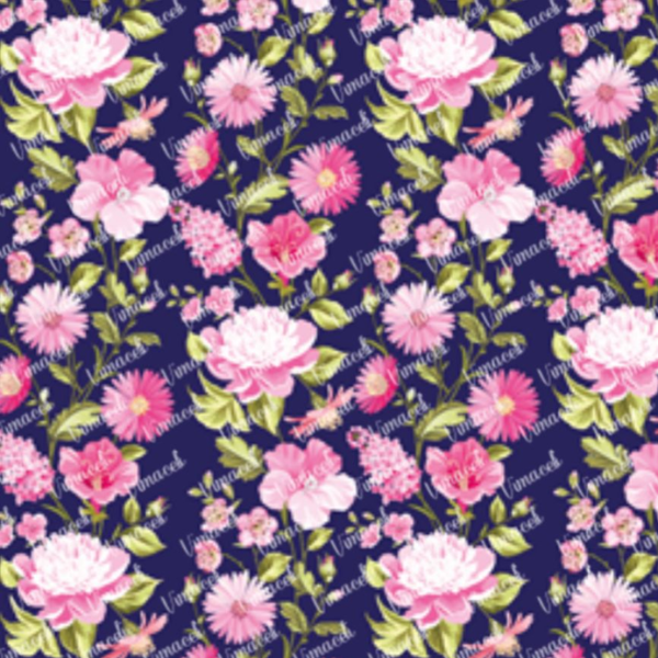 Floral 008 azul rey
